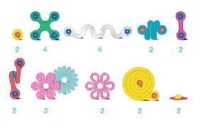 Clixor joc magnetic de construit - Bijuterii colorate (28 piese)