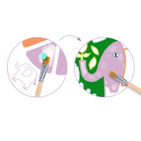 Joc creativ de pictura Animale salbatice, Djeco