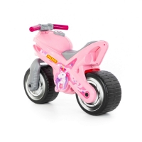 Motocicleta fara pedale, MX-ON, roz, 70x30x49,3 cm, Polesie