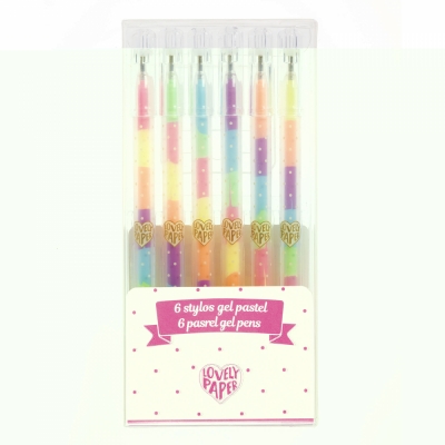 Set fluo roll-gel 6 culori combinate, Djeco