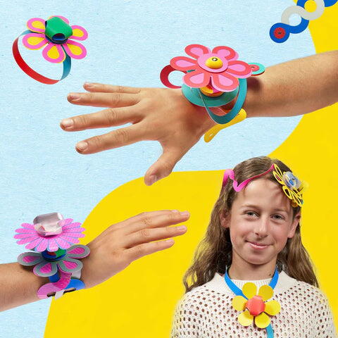 Clixor joc magnetic de construit - Bijuterii colorate (28 piese)