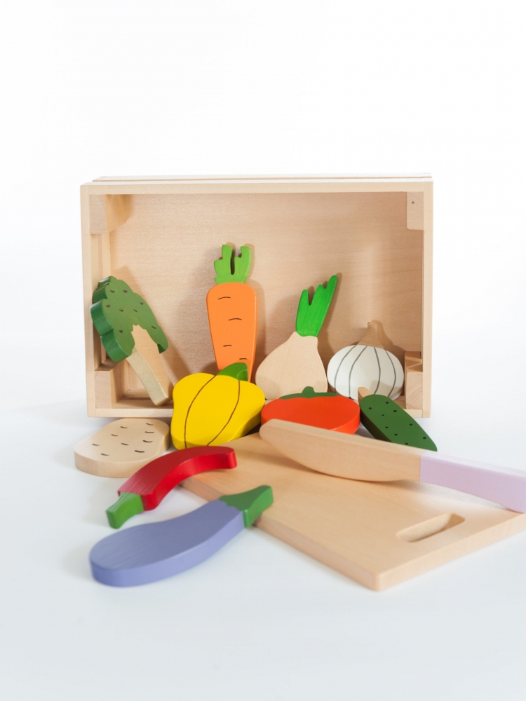 Ladita cu legume, jucarie handmade Marc toys