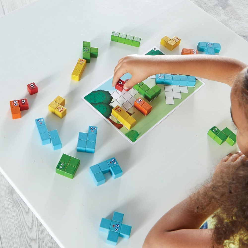 Set activitati cu cuburi din lemn - Numberblocksr