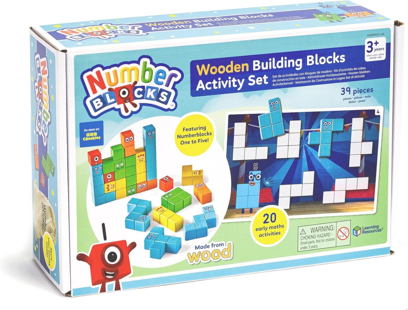 Set activitati cu cuburi din lemn - Numberblocksr