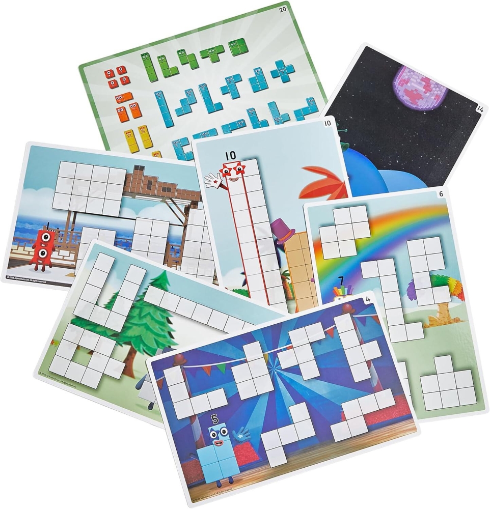 Set activitati cu cuburi din lemn - Numberblocksr