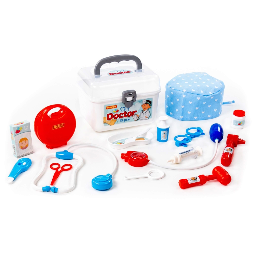 Set doctor in gentuta, 15 piese, 21.1x17.5x15.5 cm, Polesie
